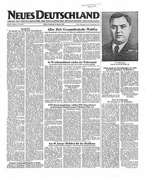 Neues Deutschland Online-Archiv on Jan 8, 1952