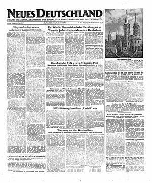 Neues Deutschland Online-Archiv vom 09.01.1952