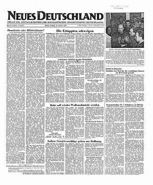 Neues Deutschland Online-Archiv vom 18.01.1952
