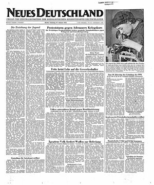 Neues Deutschland Online-Archiv vom 27.01.1952