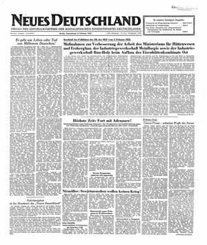 Neues Deutschland Online-Archiv vom 09.02.1952