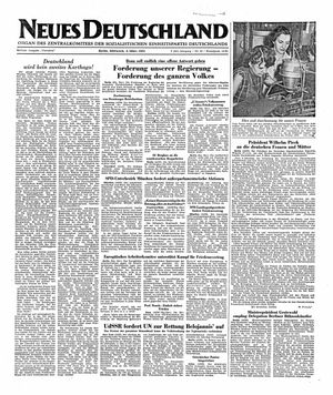 Neues Deutschland Online-Archiv vom 05.03.1952