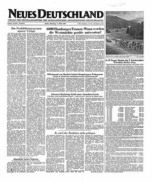 Neues Deutschland Online-Archiv vom 11.03.1952