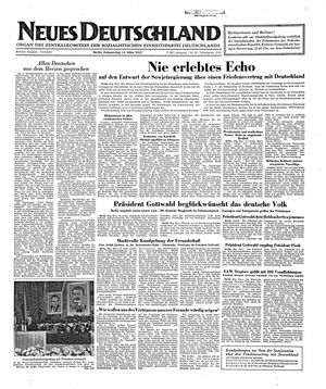 Neues Deutschland Online-Archiv vom 13.03.1952
