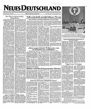 Neues Deutschland Online-Archiv on Mar 20, 1952