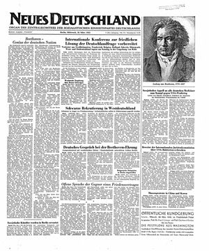 Neues Deutschland Online-Archiv vom 26.03.1952