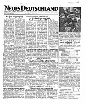 Neues Deutschland Online-Archiv on Mar 30, 1952