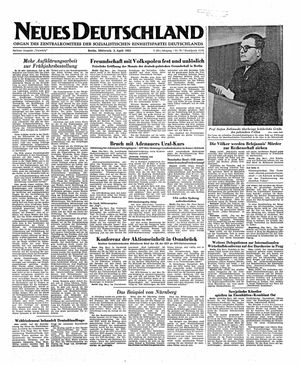 Neues Deutschland Online-Archiv vom 02.04.1952