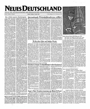 Neues Deutschland Online-Archiv vom 04.04.1952