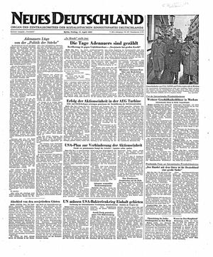 Neues Deutschland Online-Archiv vom 11.04.1952