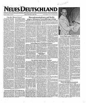 Neues Deutschland Online-Archiv on May 21, 1952