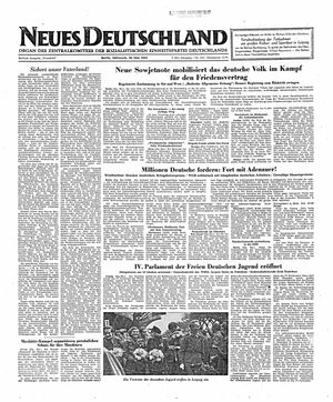 Neues Deutschland Online-Archiv vom 28.05.1952