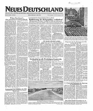 Neues Deutschland Online-Archiv vom 04.06.1952
