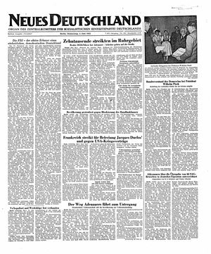 Neues Deutschland Online-Archiv vom 05.06.1952