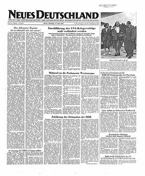 Neues Deutschland Online-Archiv on Jun 17, 1952