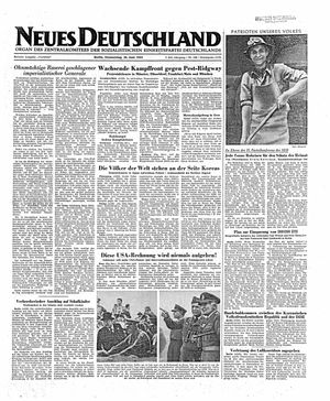 Neues Deutschland Online-Archiv vom 26.06.1952