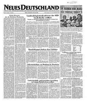Neues Deutschland Online-Archiv on Jun 28, 1952