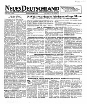 Neues Deutschland Online-Archiv on Jul 8, 1952