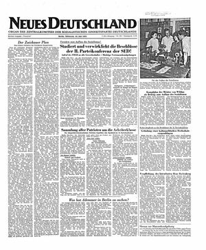 Neues Deutschland Online-Archiv on Jul 16, 1952