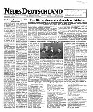 Neues Deutschland Online-Archiv vom 11.11.1952