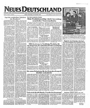 Neues Deutschland Online-Archiv vom 27.11.1952