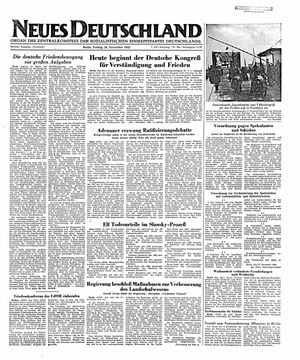 Neues Deutschland Online-Archiv vom 28.11.1952