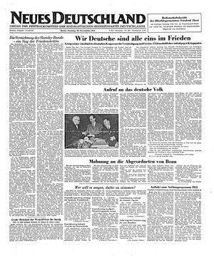 Neues Deutschland Online-Archiv on Nov 30, 1952