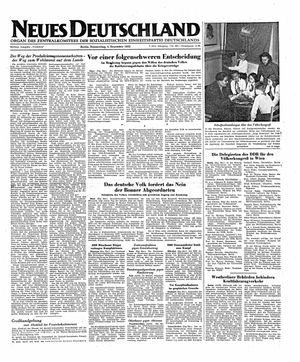 Neues Deutschland Online-Archiv on Dec 4, 1952