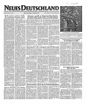 Neues Deutschland Online-Archiv vom 11.12.1952