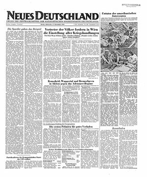 Neues Deutschland Online-Archiv vom 17.12.1952