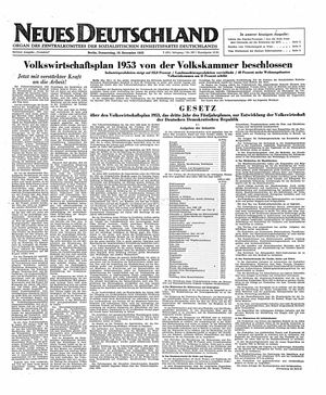 Neues Deutschland Online-Archiv on Dec 18, 1952