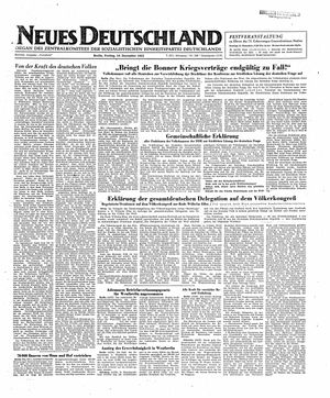 Neues Deutschland Online-Archiv vom 19.12.1952