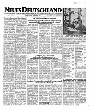 Neues Deutschland Online-Archiv vom 24.12.1952