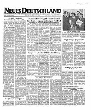 Neues Deutschland Online-Archiv on Dec 30, 1952
