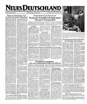 Neues Deutschland Online-Archiv vom 11.01.1953
