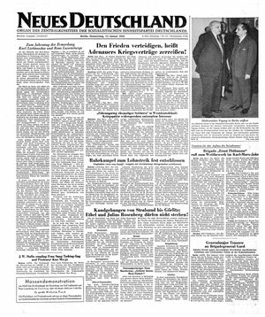 Neues Deutschland Online-Archiv vom 15.01.1953