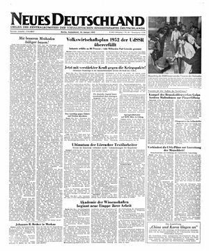 Neues Deutschland Online-Archiv vom 24.01.1953