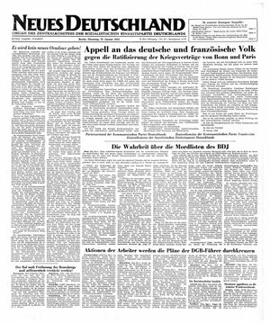 Neues Deutschland Online-Archiv vom 27.01.1953
