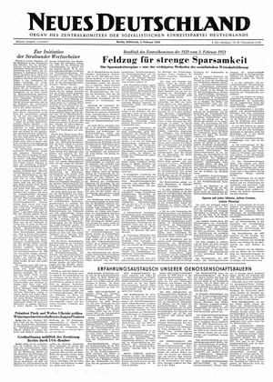 Neues Deutschland Online-Archiv vom 04.02.1953
