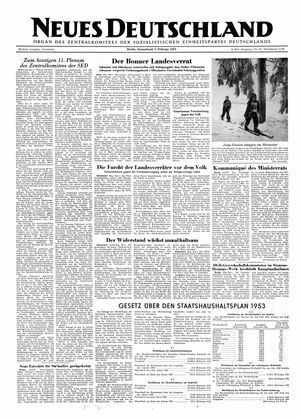 Neues Deutschland Online-Archiv on Feb 7, 1953