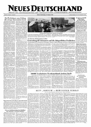 Neues Deutschland Online-Archiv vom 12.02.1953