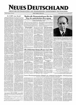 Neues Deutschland Online-Archiv on Mar 22, 1953