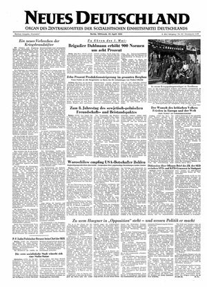 Neues Deutschland Online-Archiv vom 22.04.1953
