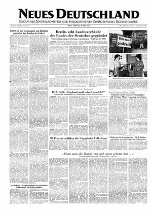 Neues Deutschland Online-Archiv vom 20.05.1953