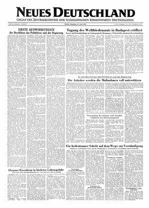 Neues Deutschland Online-Archiv on Jun 16, 1953
