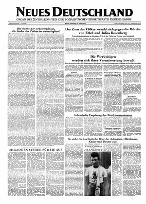 Neues Deutschland Online-Archiv vom 21.06.1953