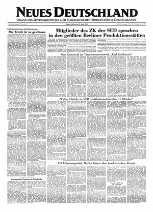 Neues Deutschland Online-Archiv vom 24.06.1953