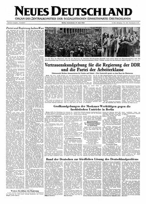 Neues Deutschland Online-Archiv vom 27.06.1953