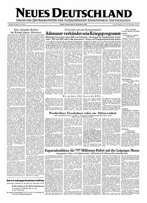 Neues Deutschland Online-Archiv on Sep 10, 1953