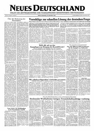Neues Deutschland Online-Archiv on Sep 19, 1953